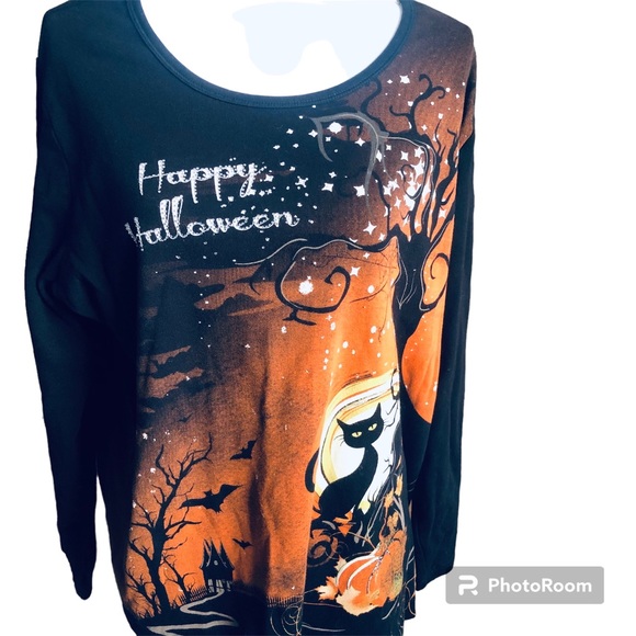 C J Banks Happy Halloween Shirt Bling 2X - Picture 11 of 11